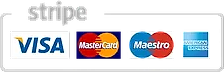Paiement sécurisé par Stripe — Visa, Mastercard, Maestro, American Express